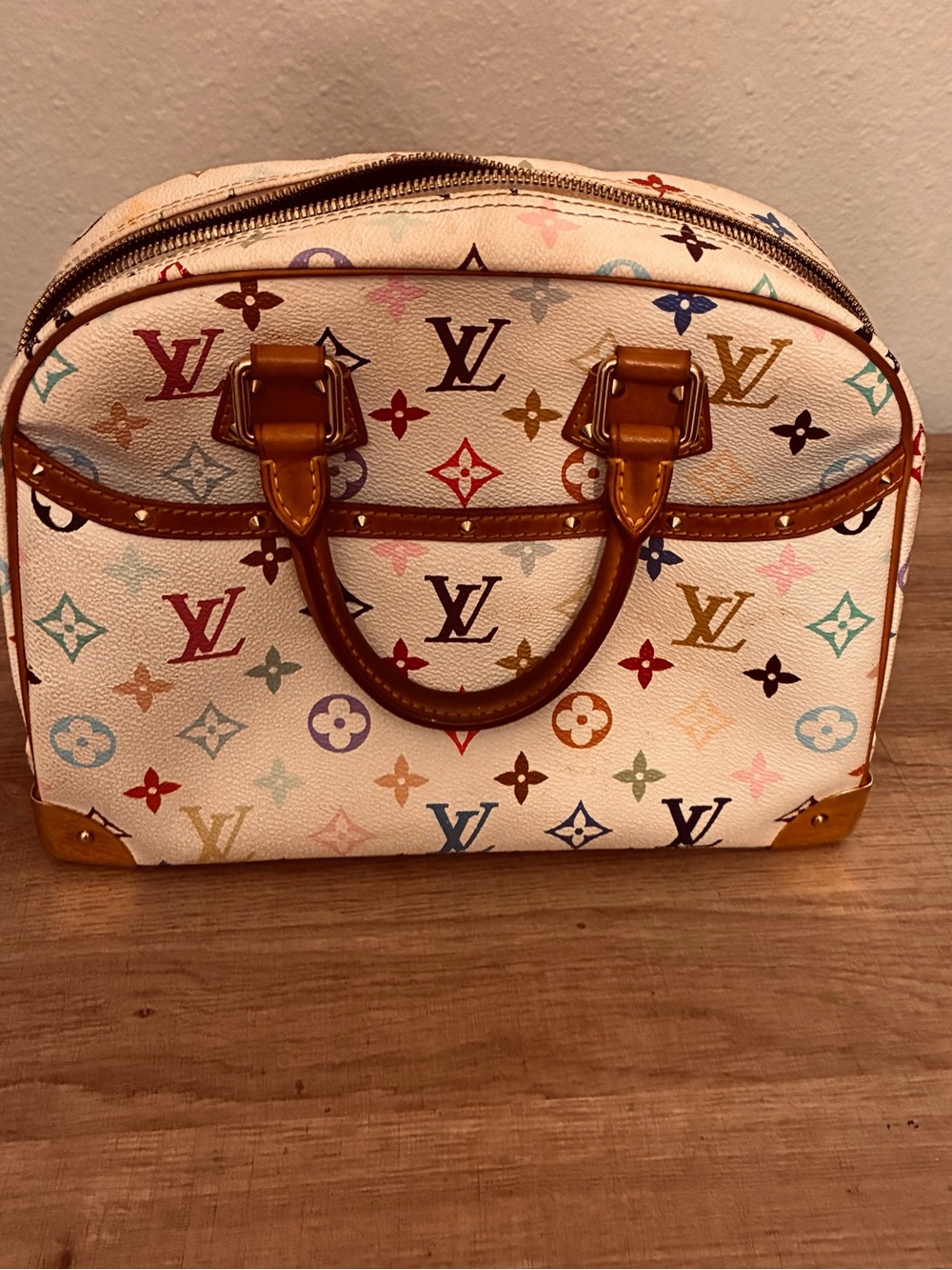Rare Louis Vuitton Trouville Takashi Murakami Bag. In Excellent Condition.